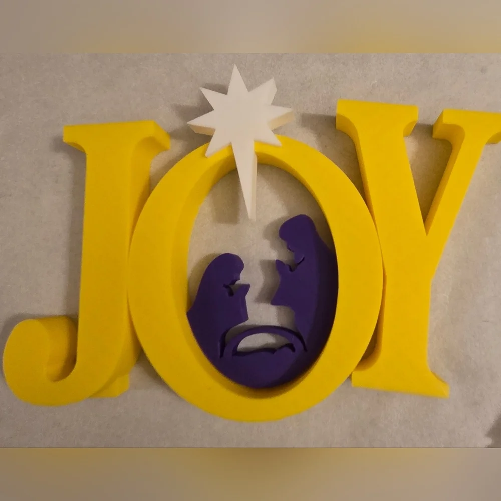 Joy to the World 3-D Printed Shelf Standing Decor